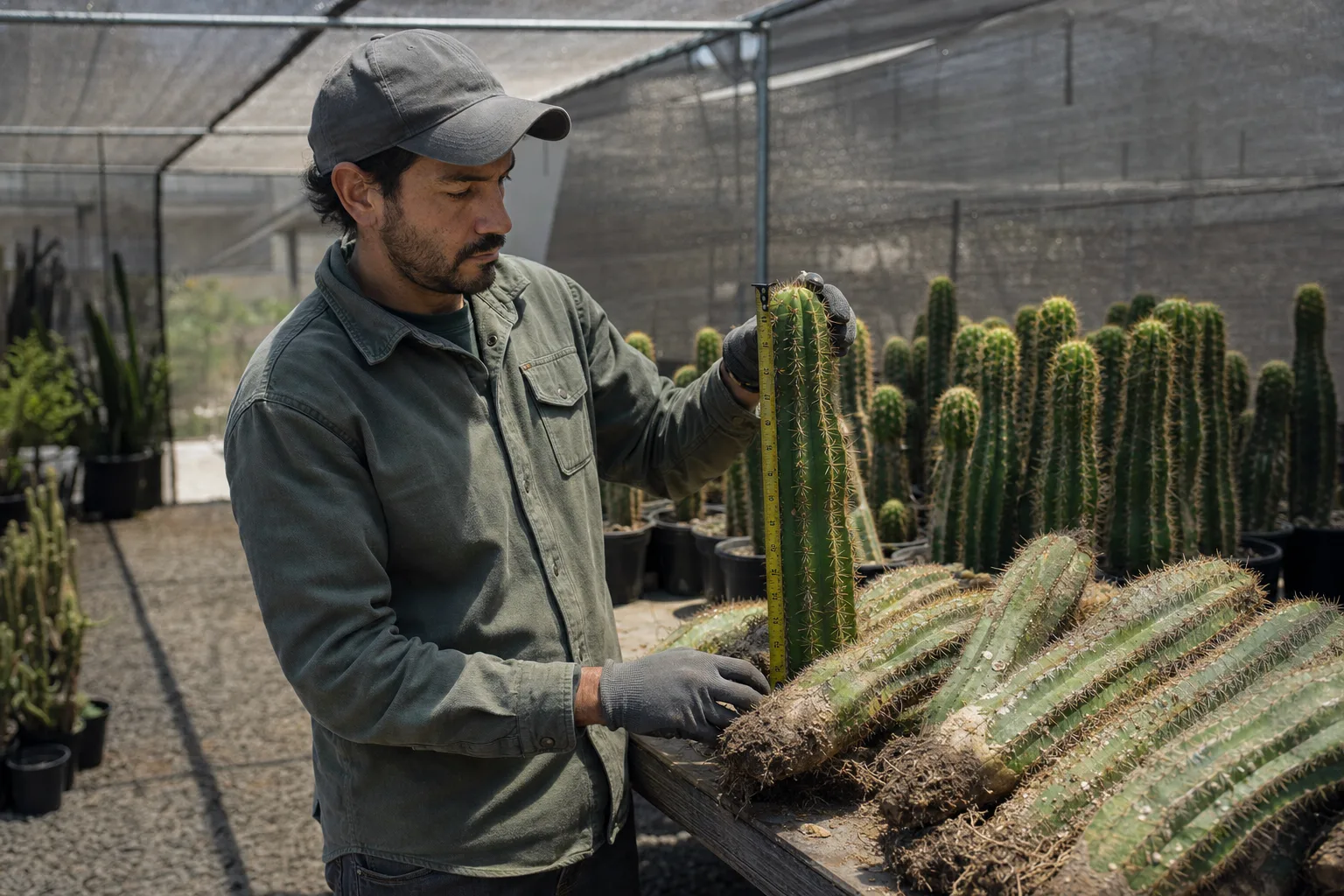 Aclimatación post-transporte de Trichocereus: protocolo de recepción en vivero