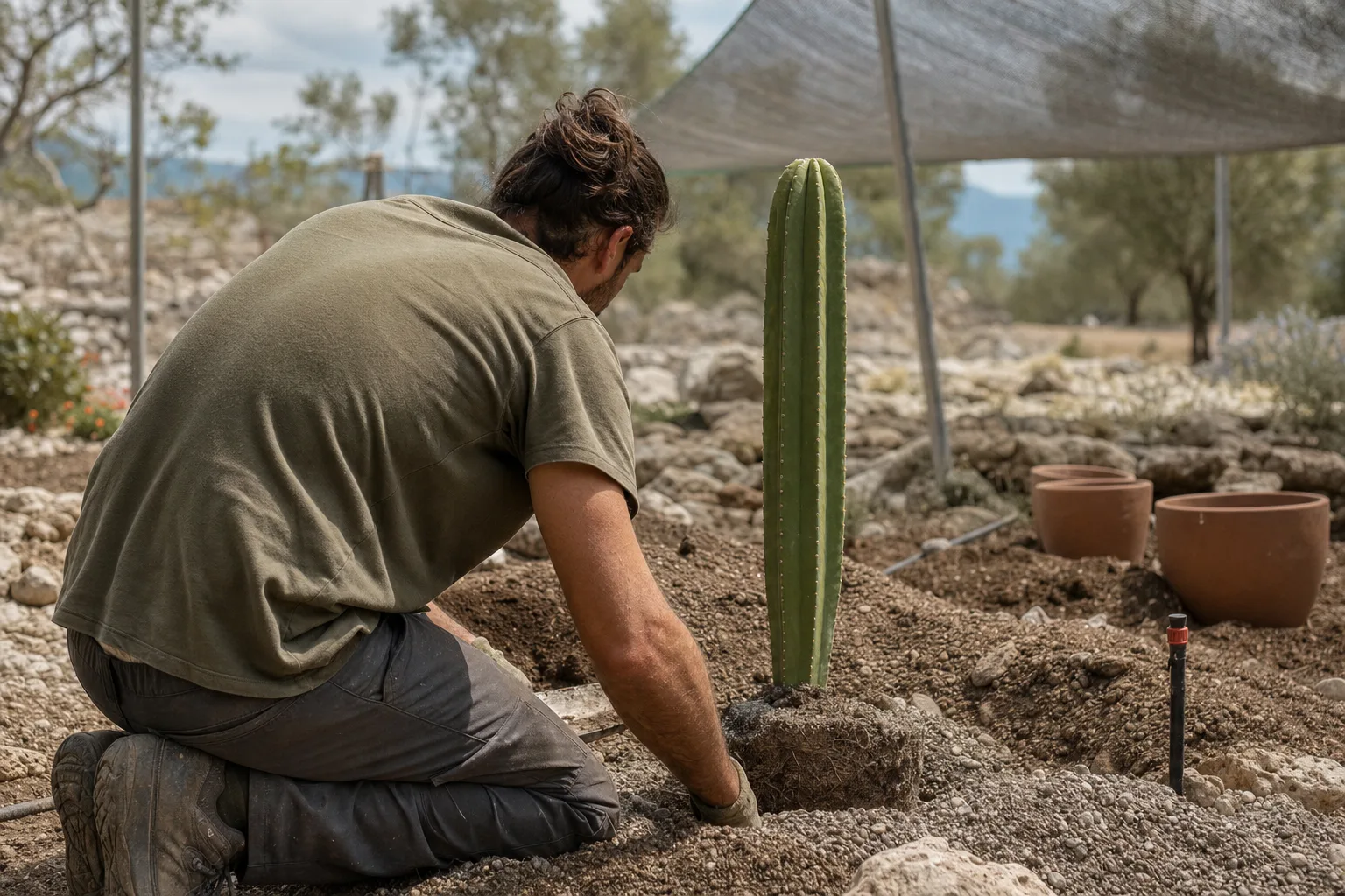 Trichocereus pachanoi en exterior: luz, aclimatación y densidades de plantación