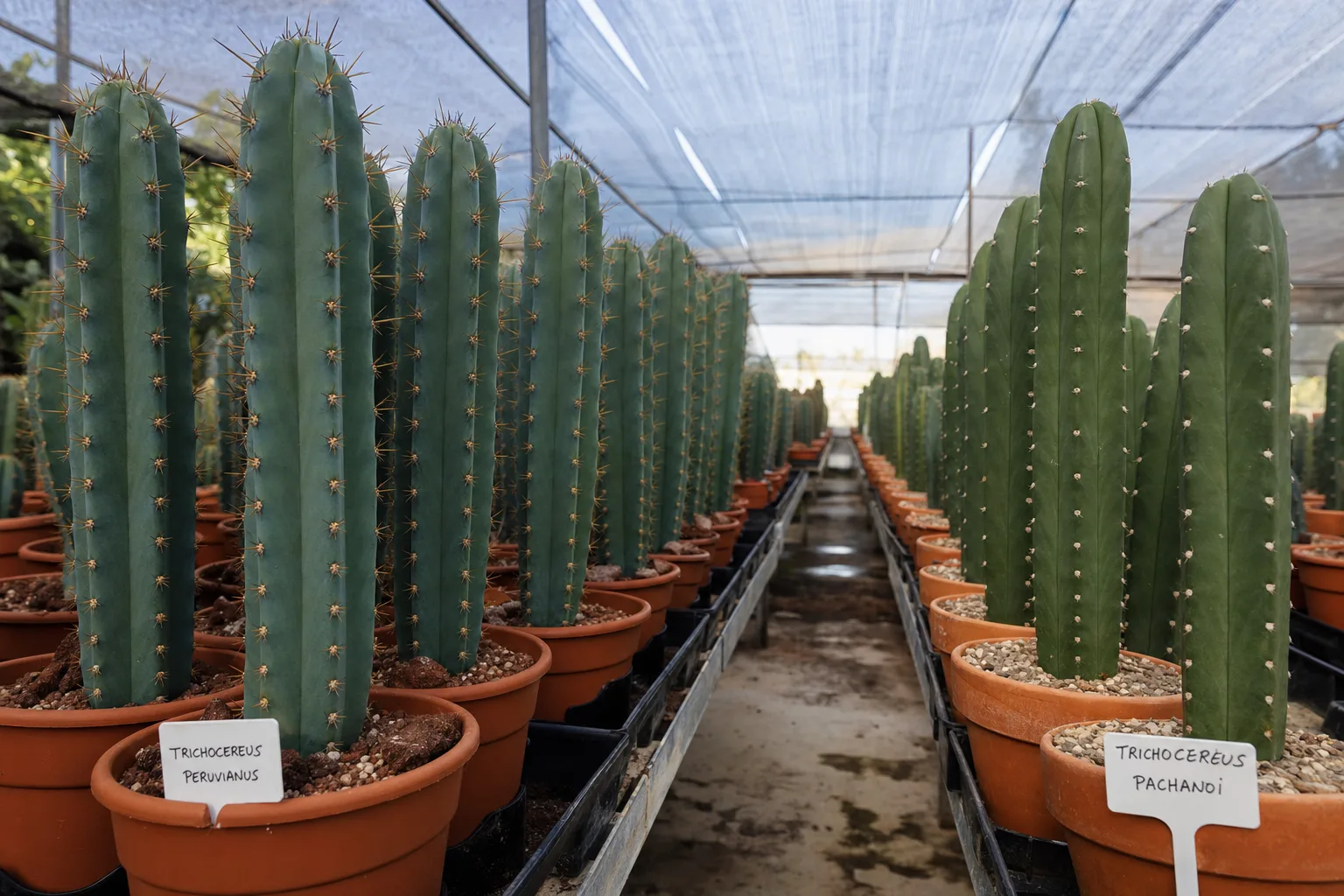 Trichocereus peruvianus vs pachanoi: identificación comercial para viveros